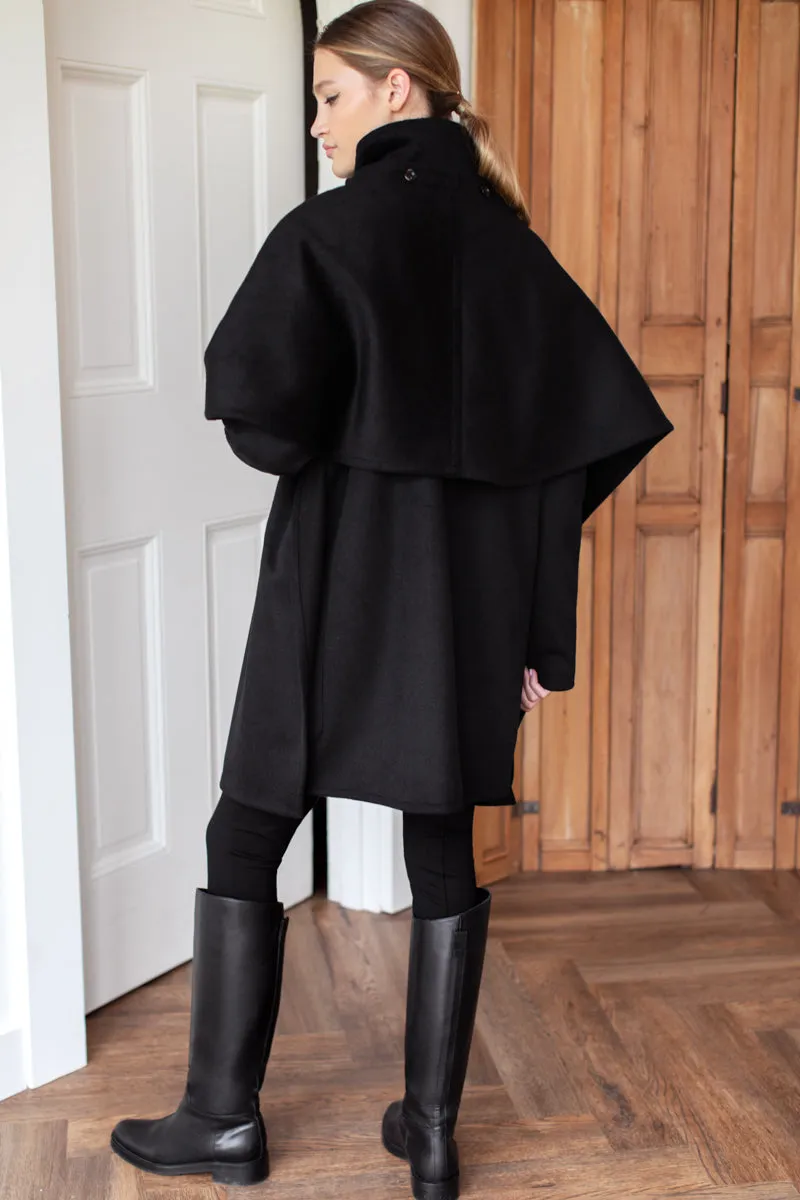Scarf Coat - Black Wool sold by Emerson Fry product image thumbnail 2