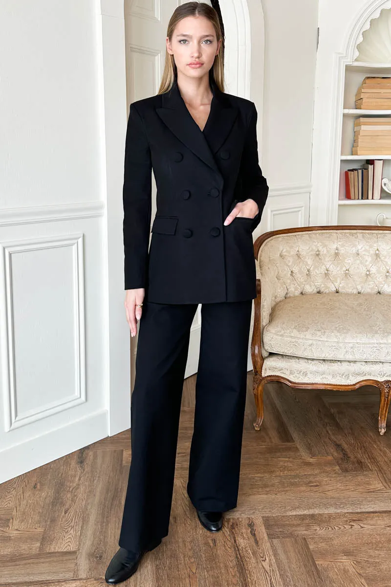 Darted Wide Leg Trouser - Black sold by Emerson Fry product image thumbnail 2