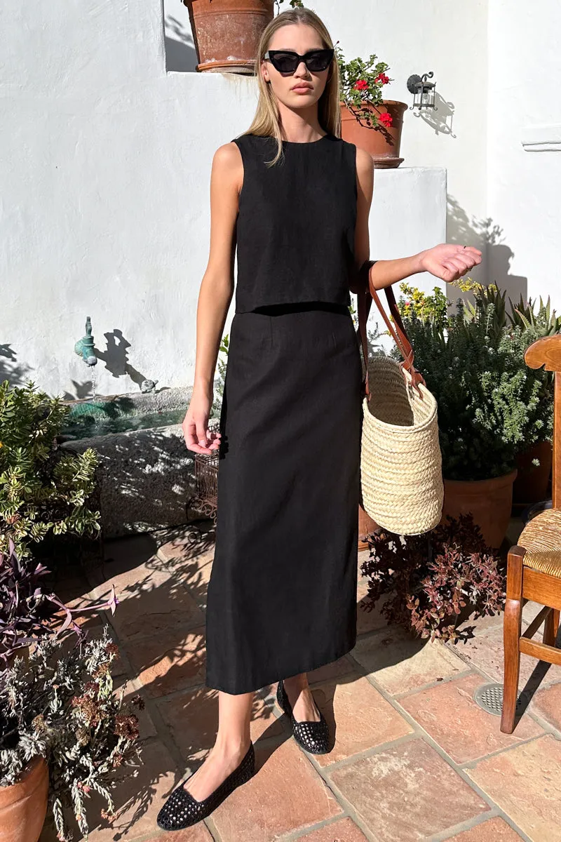Studio Skirt - Jet Black Linen sold by Emerson Fry product image thumbnail 4