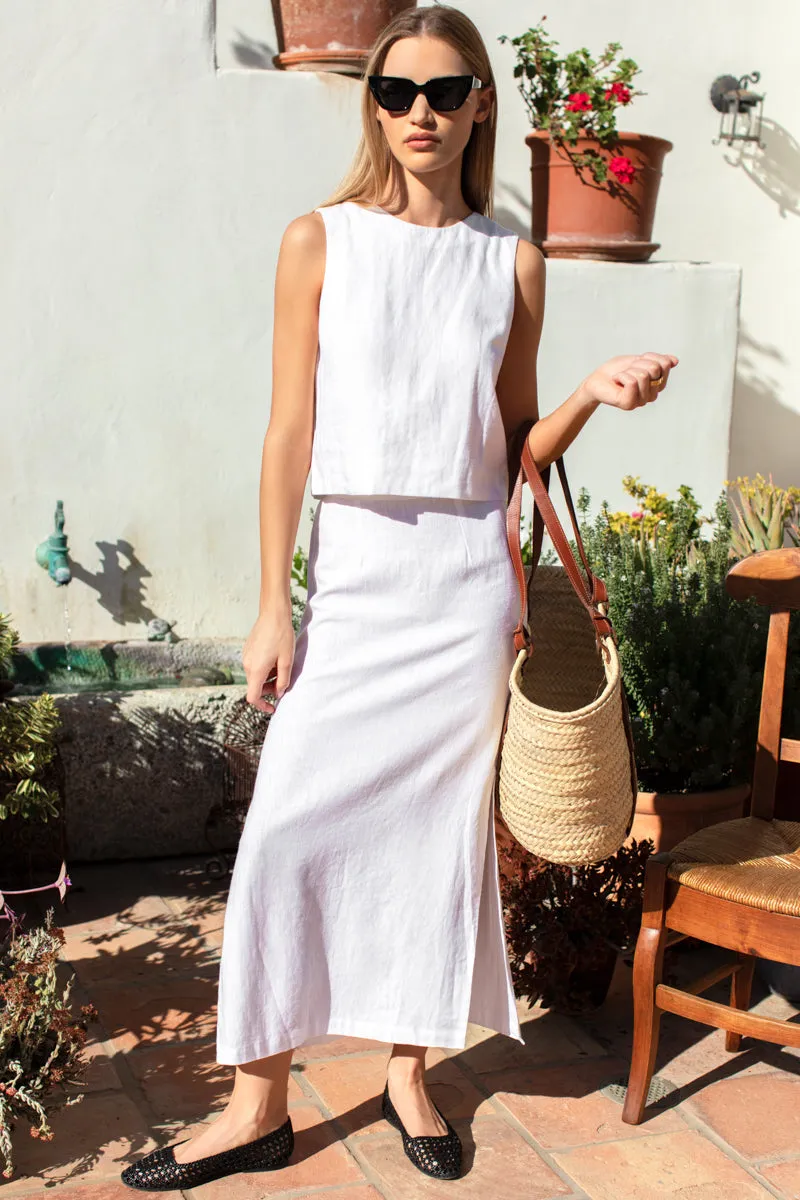 Studio Skirt - Ivory Linen sold by Emerson Fry product image thumbnail 4