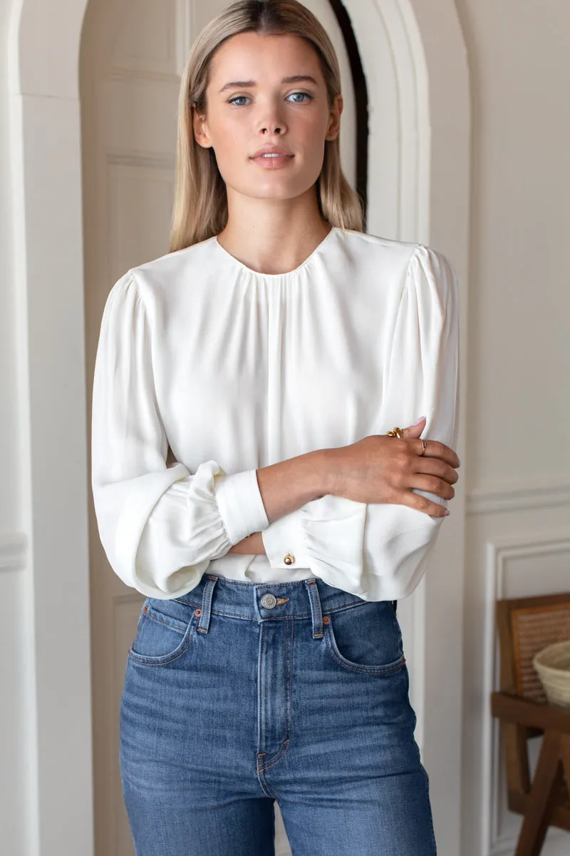 Gathered Neckline Top - Star White sold by Emerson Fry product image thumbnail 2