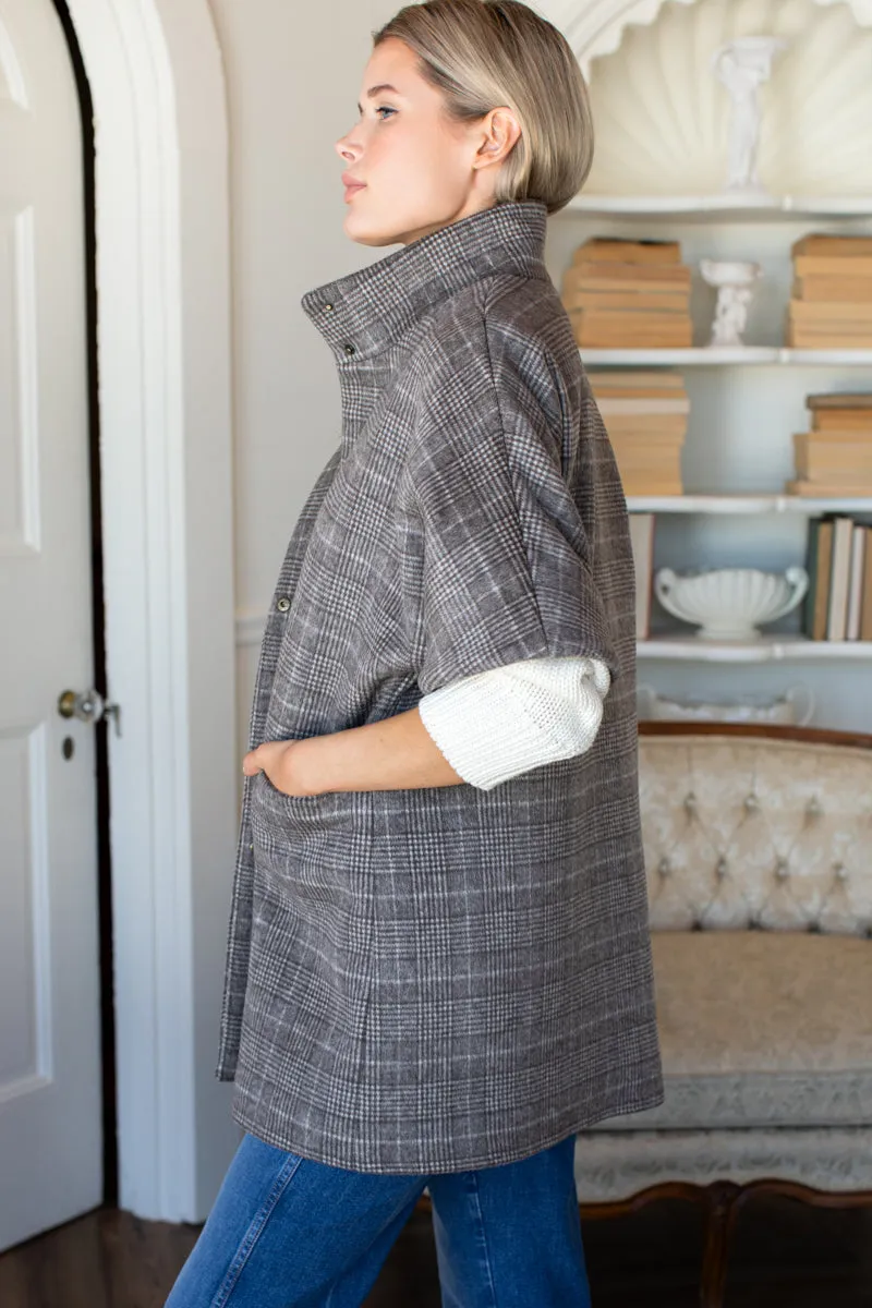 Layering Jacket - Stewart Plaid Chestnut sold by Emerson Fry product image thumbnail 4