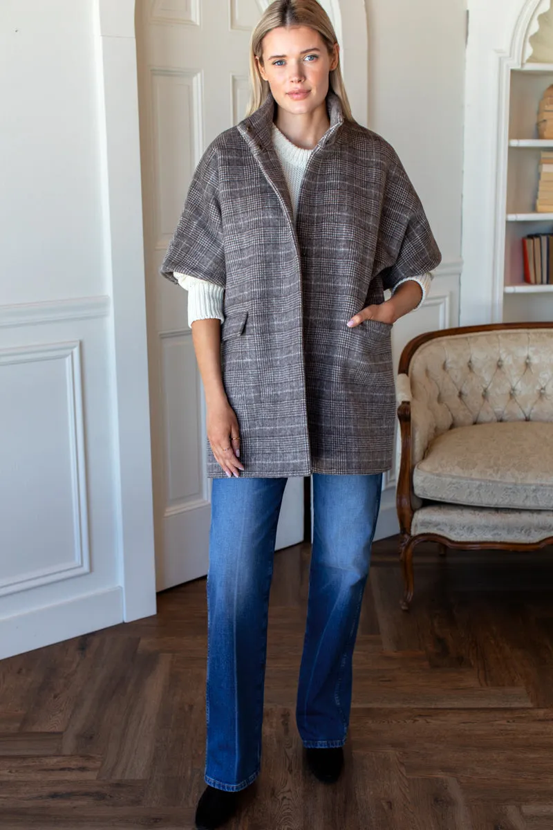Layering Jacket - Stewart Plaid Chestnut sold by Emerson Fry product image thumbnail 5