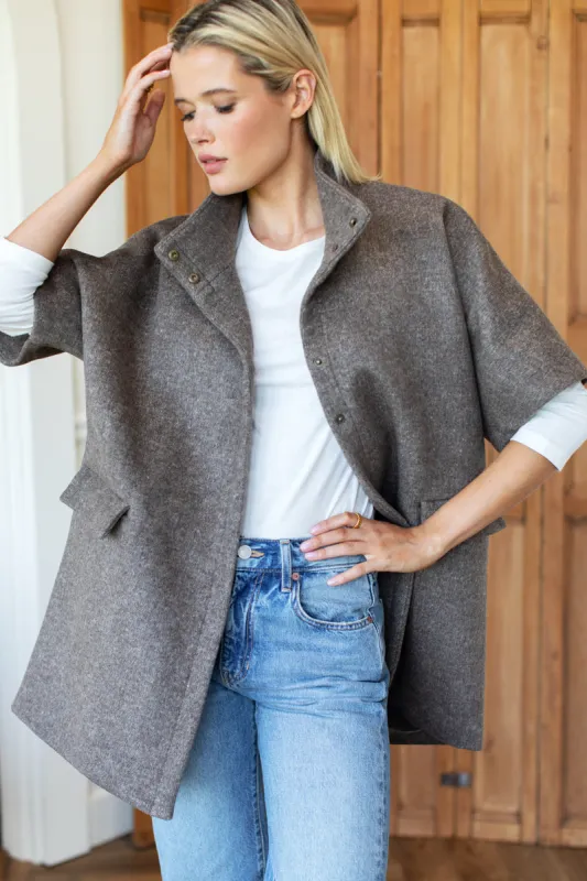 Layering Jacket - Dark Truffle Wool sold by Emerson Fry