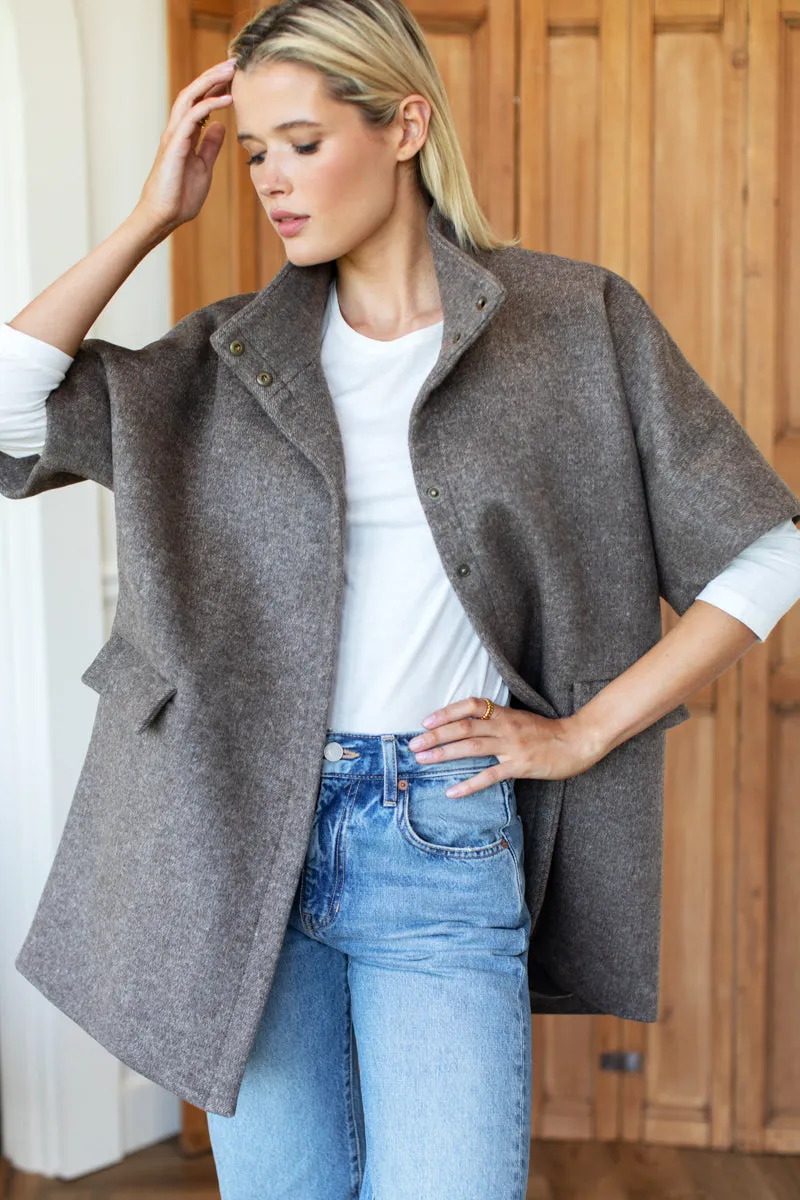 Layering Jacket - Dark Truffle Wool sold by Emerson Fry