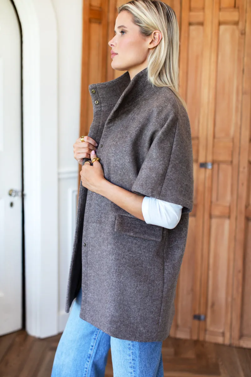 Layering Jacket - Dark Truffle Wool sold by Emerson Fry product image thumbnail 4