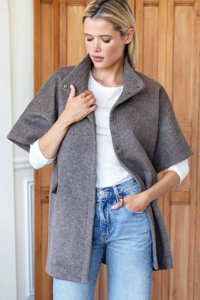 Layering Jacket - Dark Truffle Wool sold by Emerson Fry product image thumbnail 5