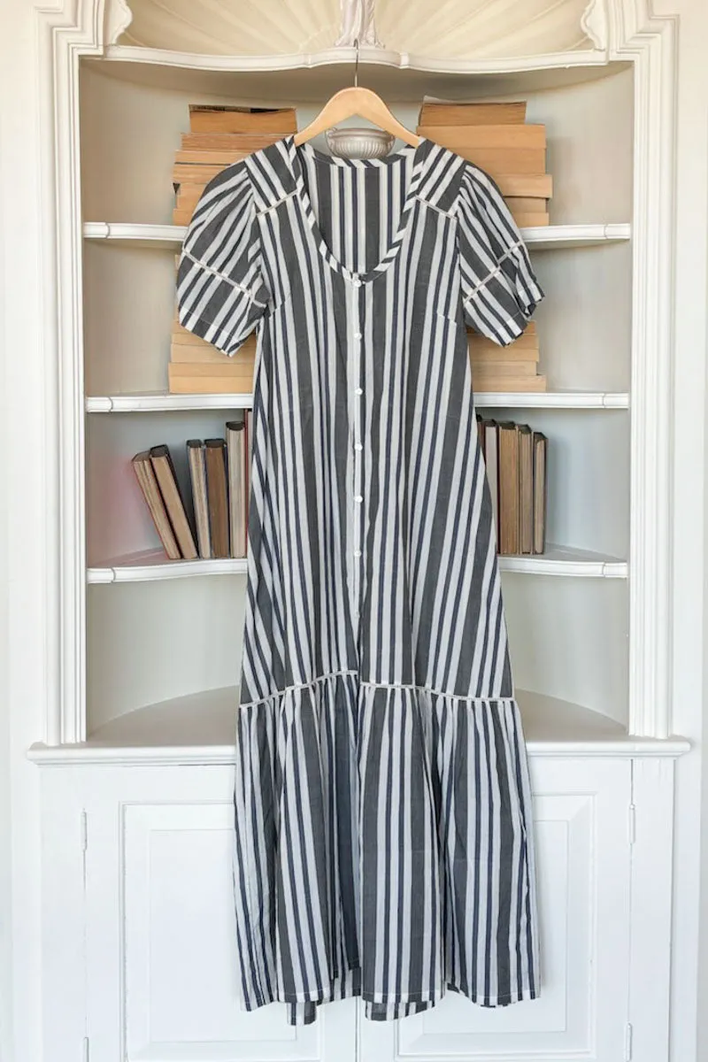 Lantern Dress - Handloom Stripes sold by Emerson Fry