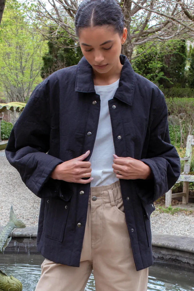 Quilted Barn Coat - Jet Black Organic sold by Emerson Fry product image thumbnail 2