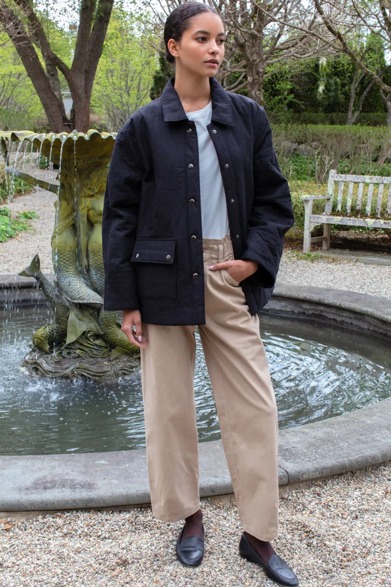 Quilted Barn Coat - Jet Black Organic sold by Emerson Fry product image thumbnail 4