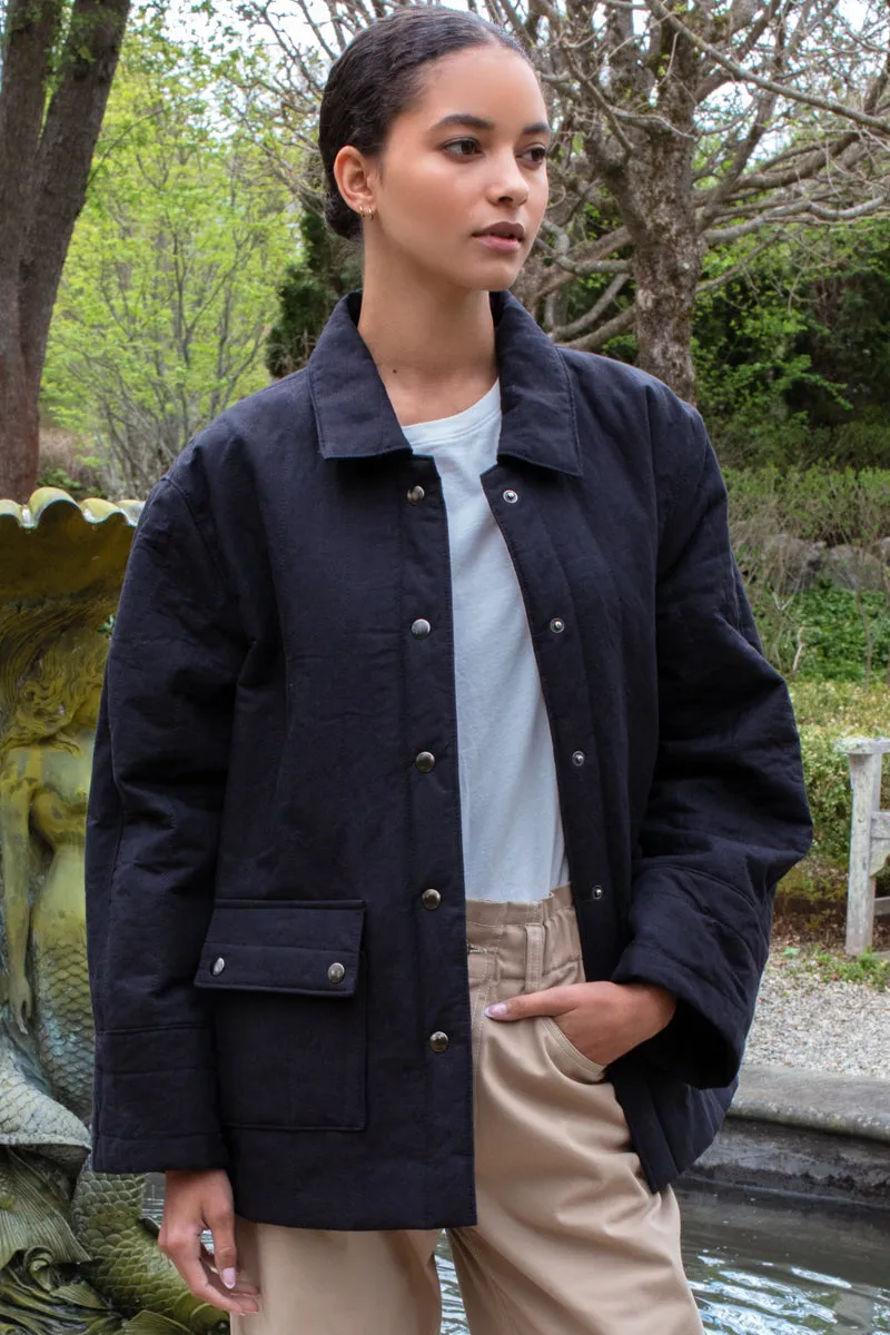Quilted Barn Coat - Jet Black Organic sold by Emerson Fry product image thumbnail 3