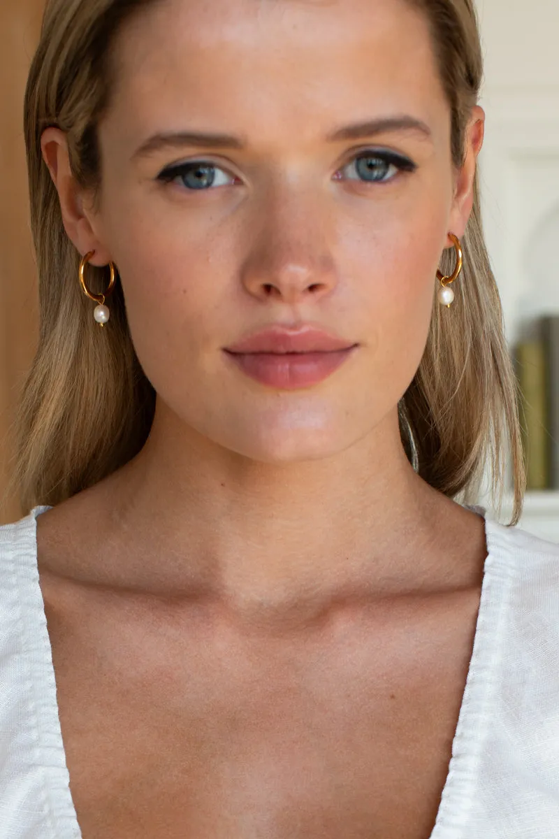 Pearl Hoop Earring sold by Emerson Fry product image thumbnail 4