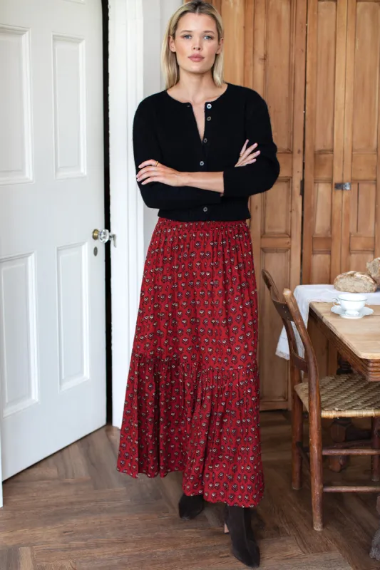 Shirred Skirt - Lantern Flower Rouge sold by Emerson Fry