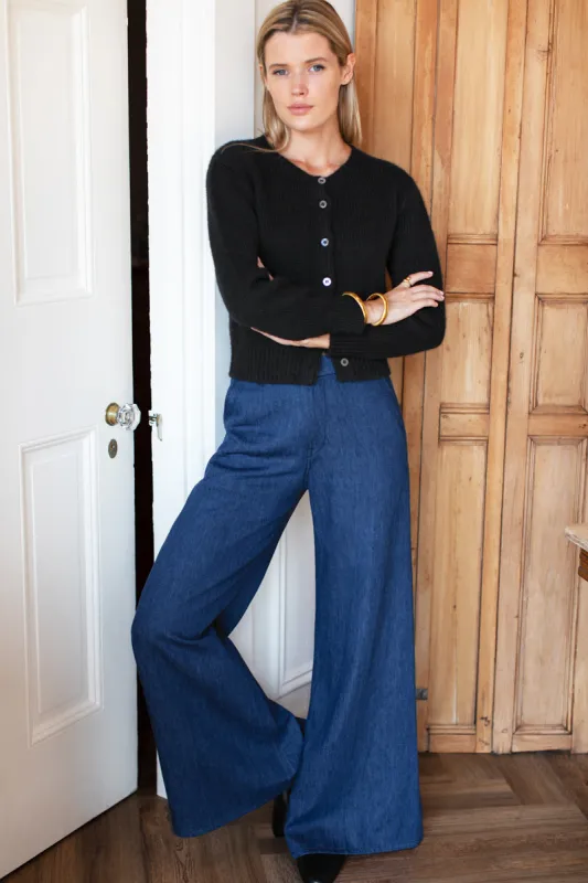 Tulip Trouser - Indigo Hemp Organic sold by Emerson Fry