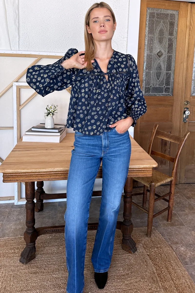 Isla Longsleeve Top 2 - Maritime Daisy Organic sold by Emerson Fry