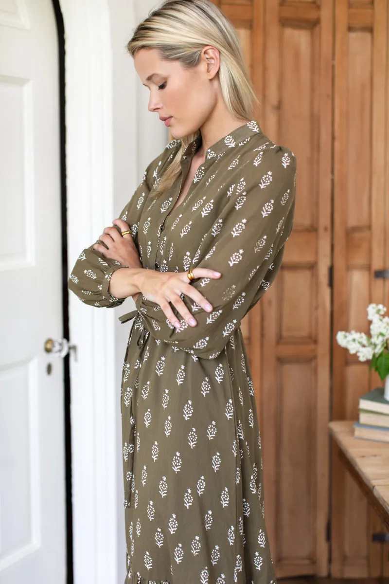 Frances 3 Dress - Marguerite 2 Gothic Olive Organic sold by Emerson Fry product image thumbnail 2