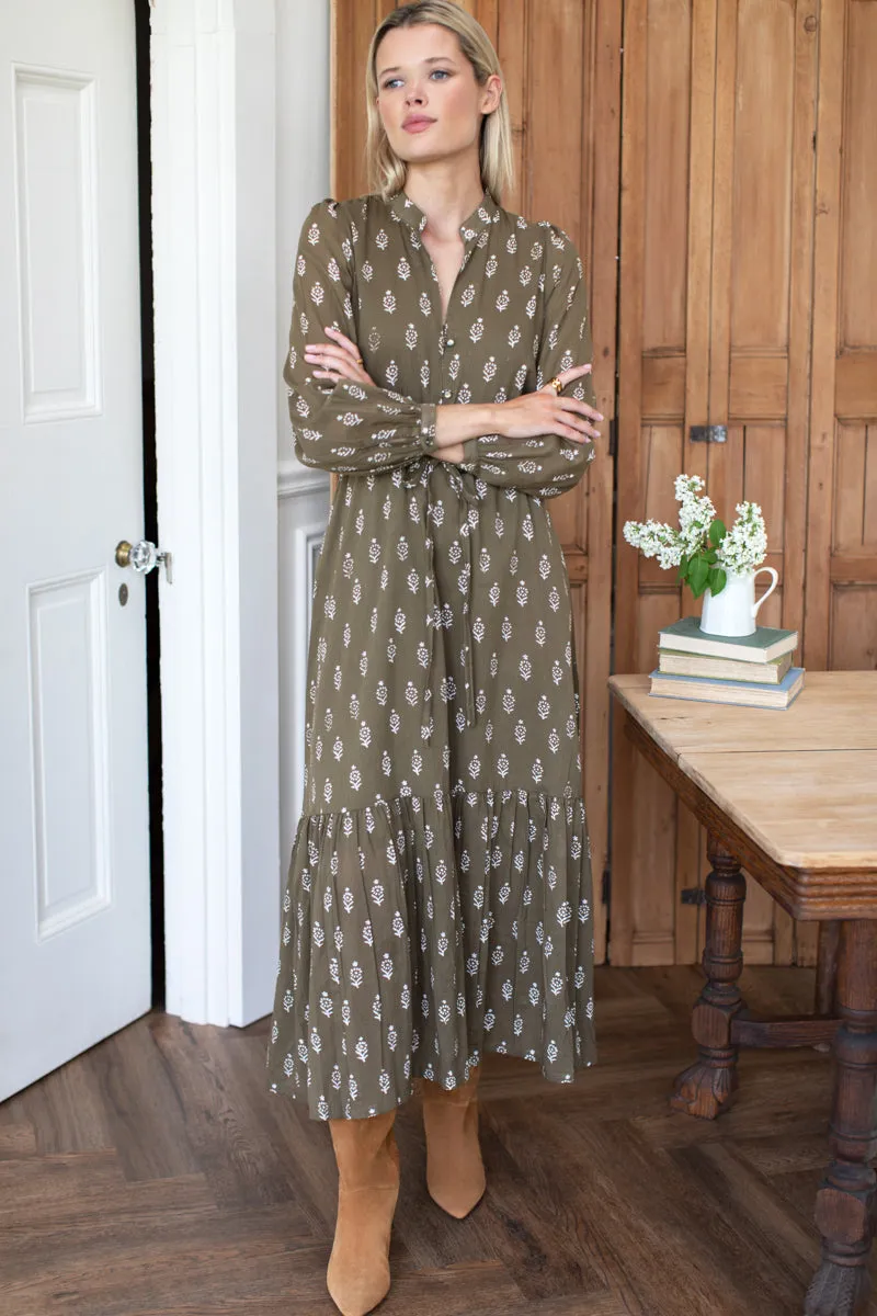Frances 3 Dress - Marguerite 2 Gothic Olive Organic sold by Emerson Fry