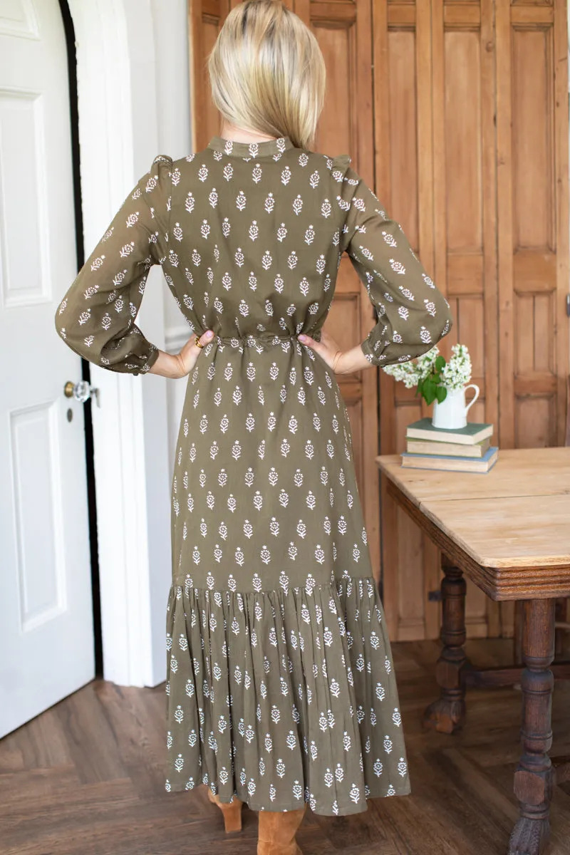 Frances 3 Dress - Marguerite 2 Gothic Olive Organic sold by Emerson Fry product image thumbnail 4