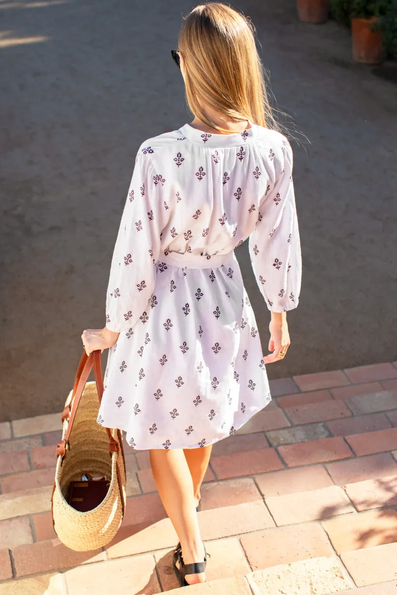 Blouson Dress - Daughters 2 Blackberry Wine Linen sold by Emerson Fry product image thumbnail 4