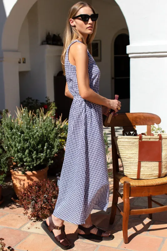 Studio Sundress  - Navy + White Seersucker Check sold by Emerson Fry