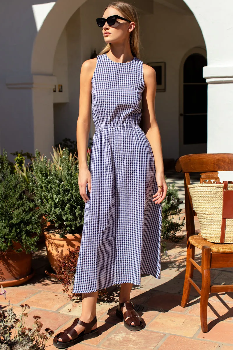Studio Sundress - Navy + White Seersucker Check sold by Emerson Fry product image thumbnail 2