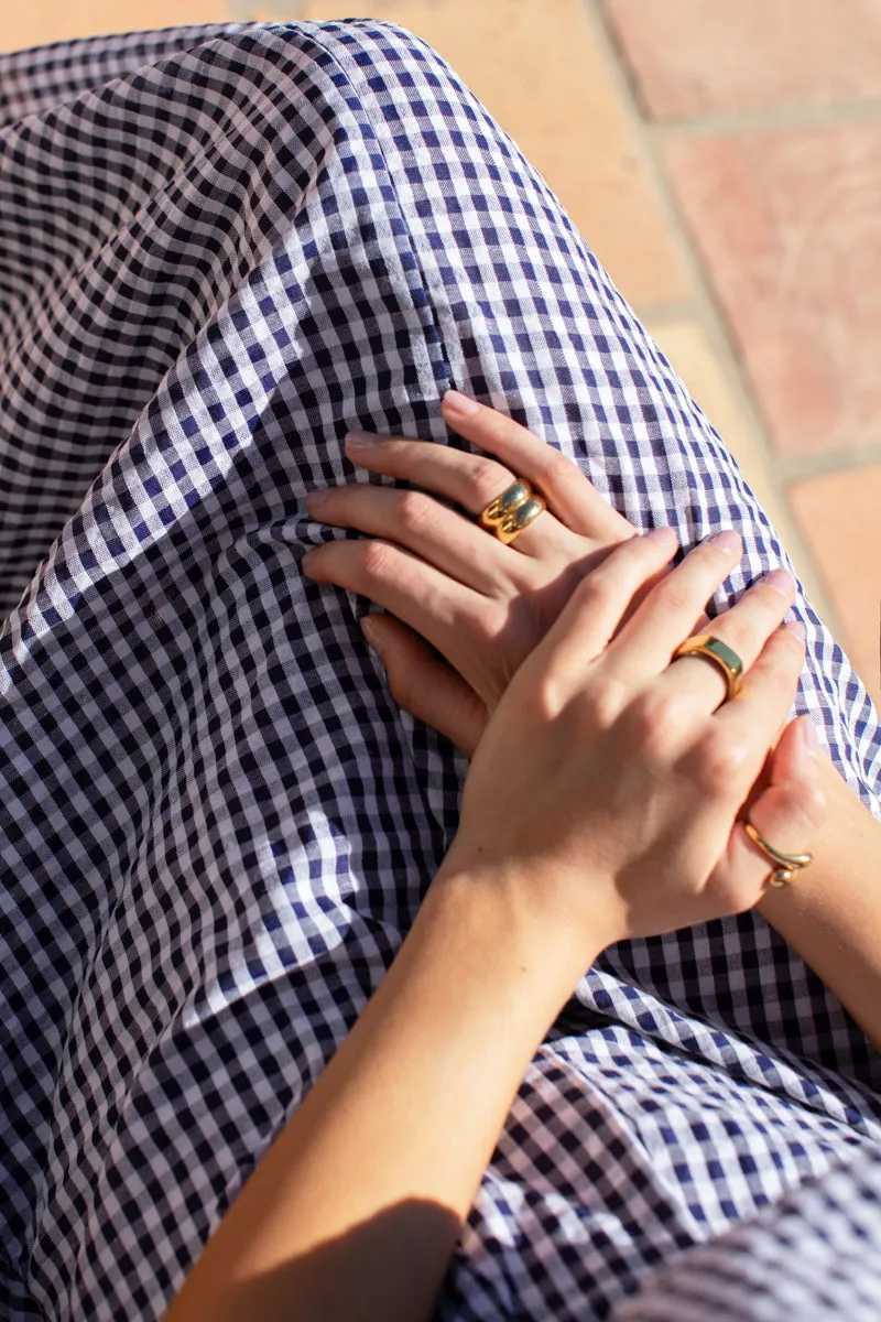 Studio Sundress - Navy + White Seersucker Check sold by Emerson Fry product image thumbnail 5