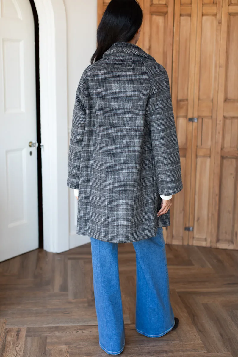 Thomas Coat - Stewart Plaid Charcoal Wool sold by Emerson Fry product image thumbnail 5