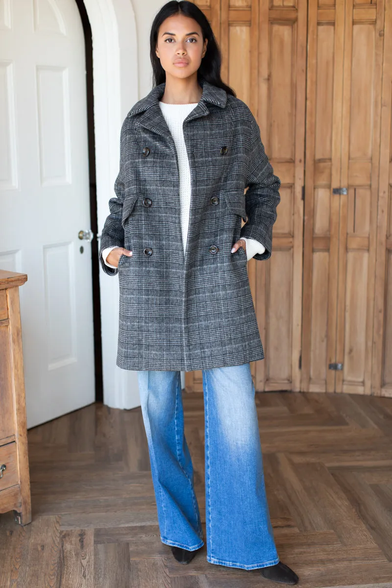 Thomas Coat - Stewart Plaid Charcoal Wool sold by Emerson Fry product image thumbnail 2