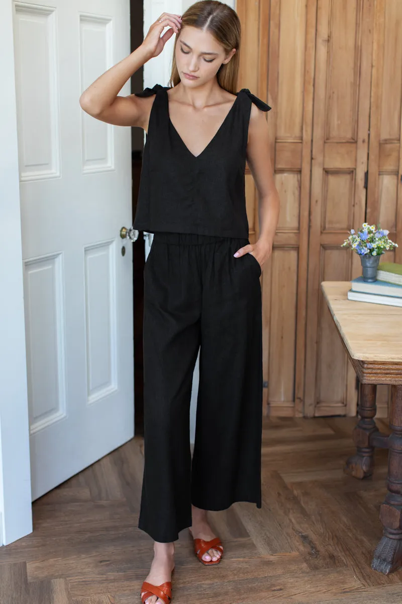 Pull On Pocket Pant - Jet Black Linen sold by Emerson Fry product image thumbnail 2