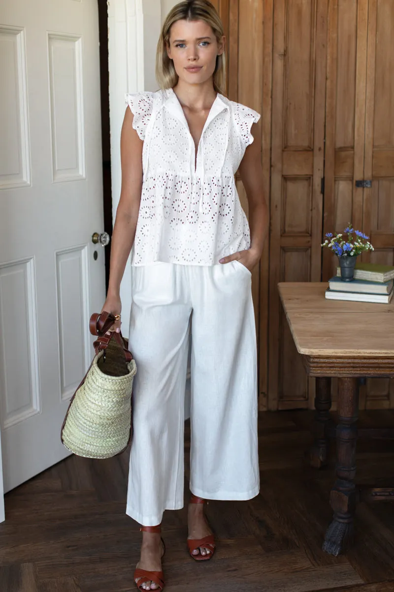 Pull On Pocket Pant - Ivory Linen sold by Emerson Fry product image thumbnail 5