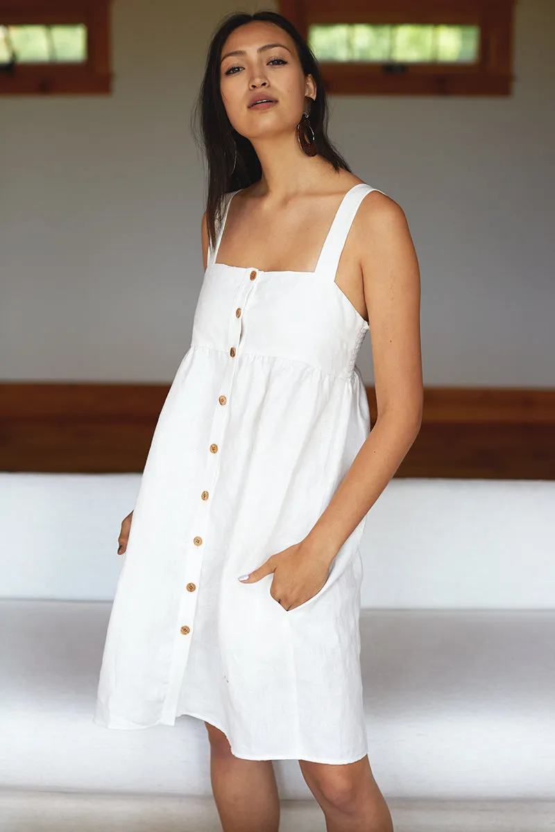 Susie Dress - Salt Linen sold by Emerson Fry