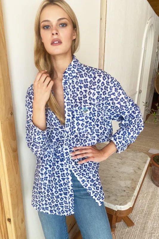 Ryan Shirt - Blossom Indigo Organic sold by Emerson Fry