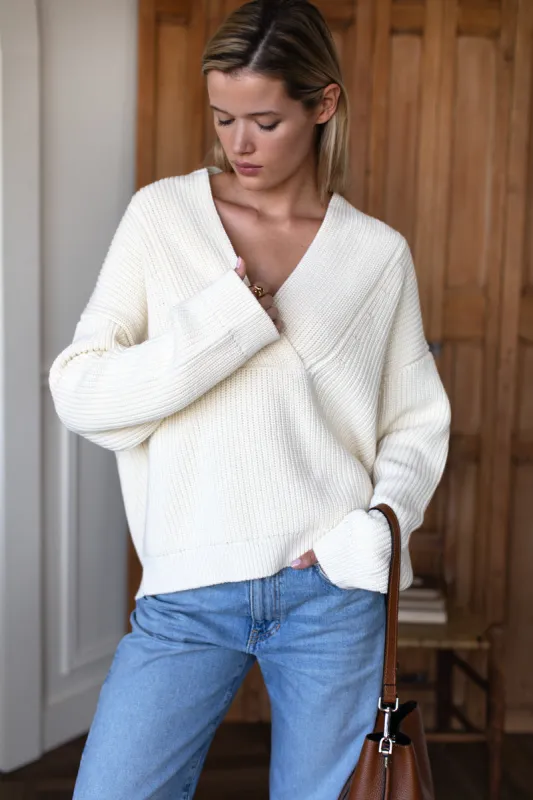 Harlow Sweater - Ivory Organic made by Emerson Fry