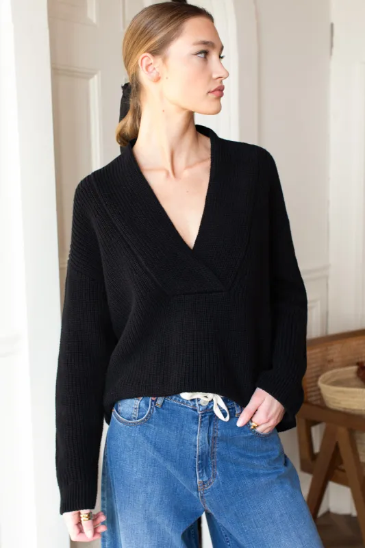Harlow Sweater - Black Organic made by Emerson Fry
