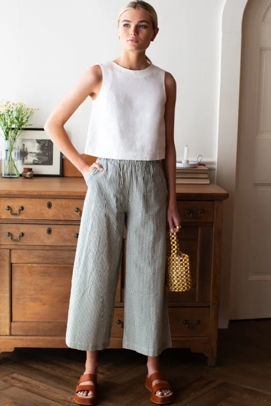 Pull On Pocket Pant - Newburyport Stripe sold by Emerson Fry