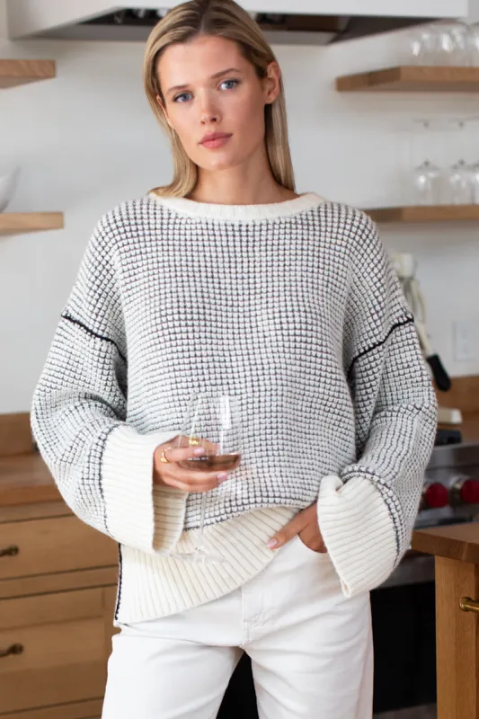 Celeste Sweater - Ivory Melange made by Emerson Fry