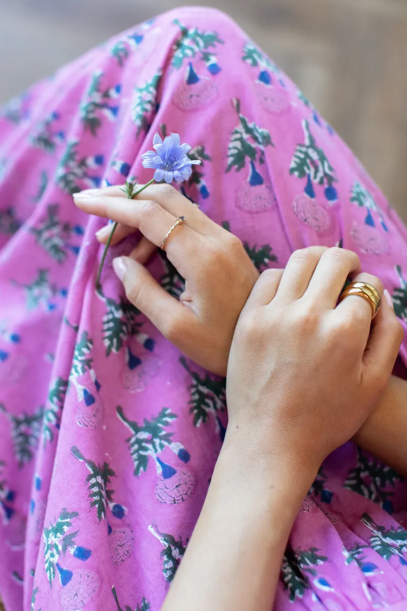 Jour Maxi Dress - Big Marigolds Purple Orchid Organic sold by Emerson Fry product image thumbnail 2