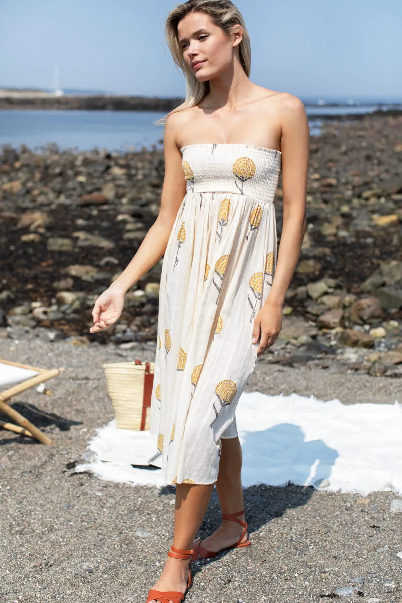 Smocked Maxi Skirt - Fan Flowers Marigold sold by Emerson Fry product image thumbnail 4