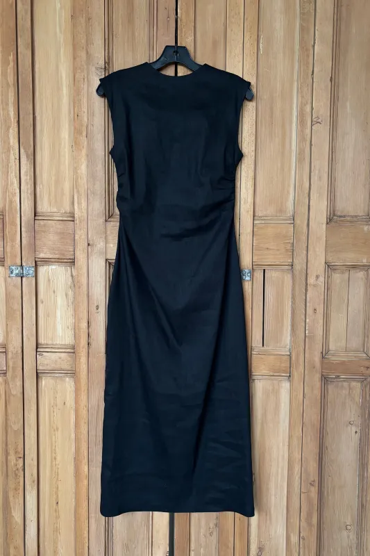 Dolman Ruched Sideseam Dress Sleeveless - Black made by Emerson Fry