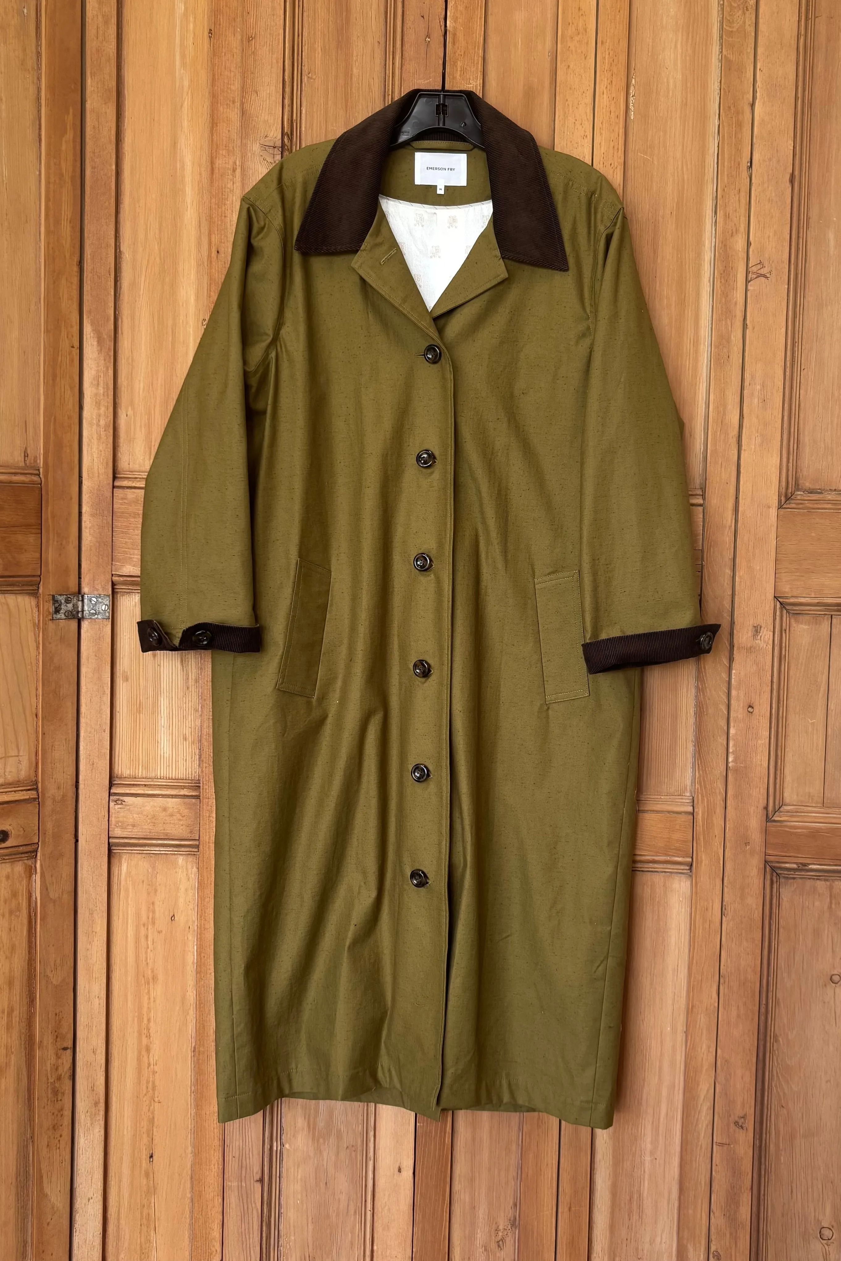Atelier Layering Coat - Olive + Chocolate sold by Emerson Fry