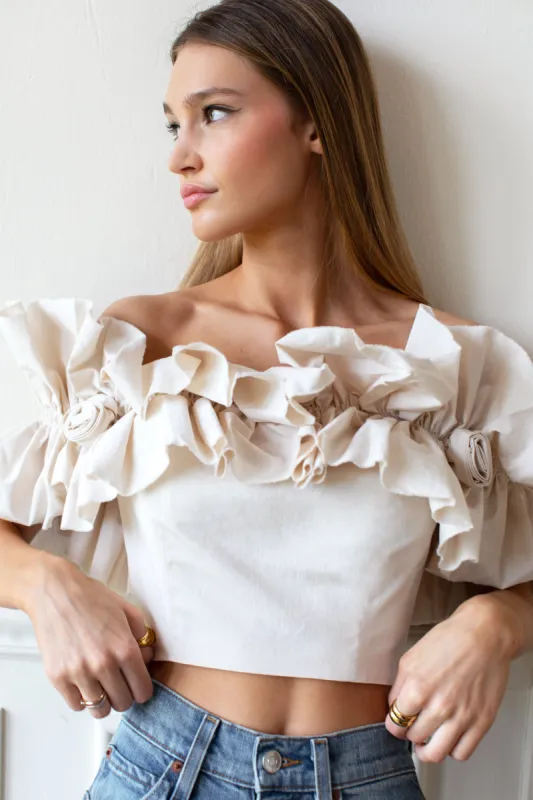Rosette Top - White Swan made by Emerson Fry
