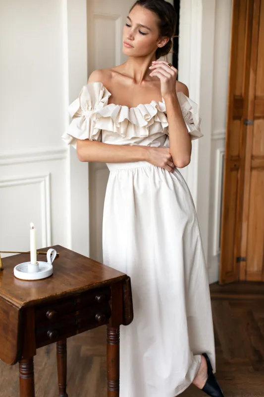Rosette Dress - White Swan made by Emerson Fry