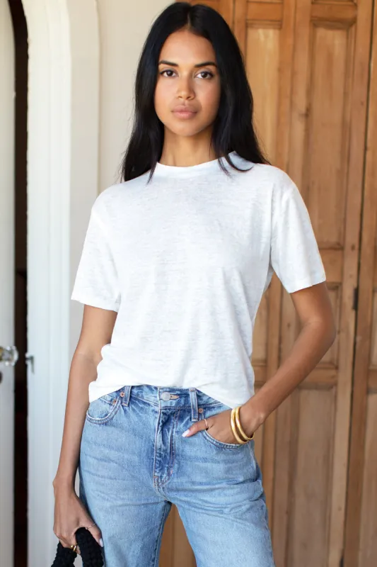 Essential Short Sleeve Crew - Ivory made by Emerson Fry