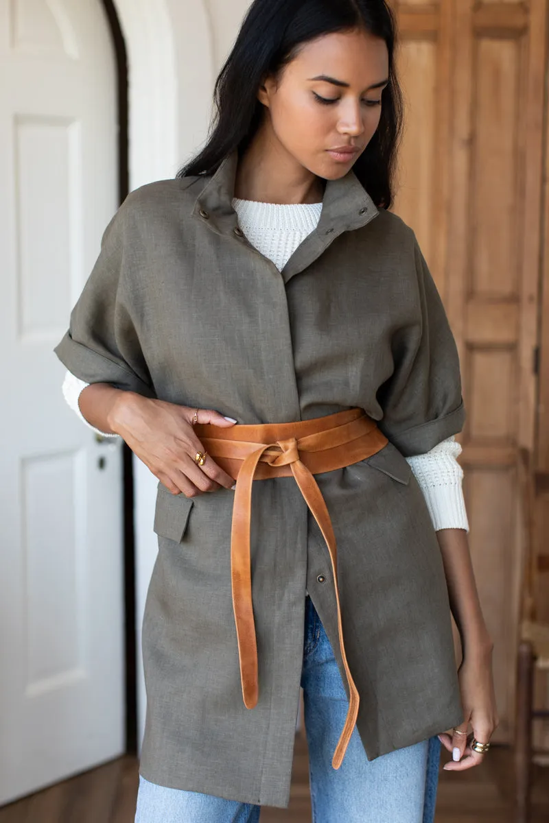 Leather Wrap Belt - Camel sold by Emerson Fry product image thumbnail 2