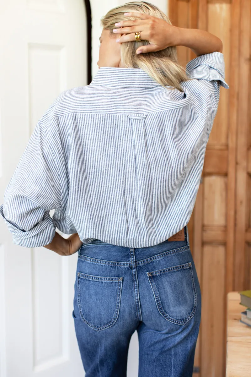 Ryan Shirt - Chambray Stripe sold by Emerson Fry product image thumbnail 5