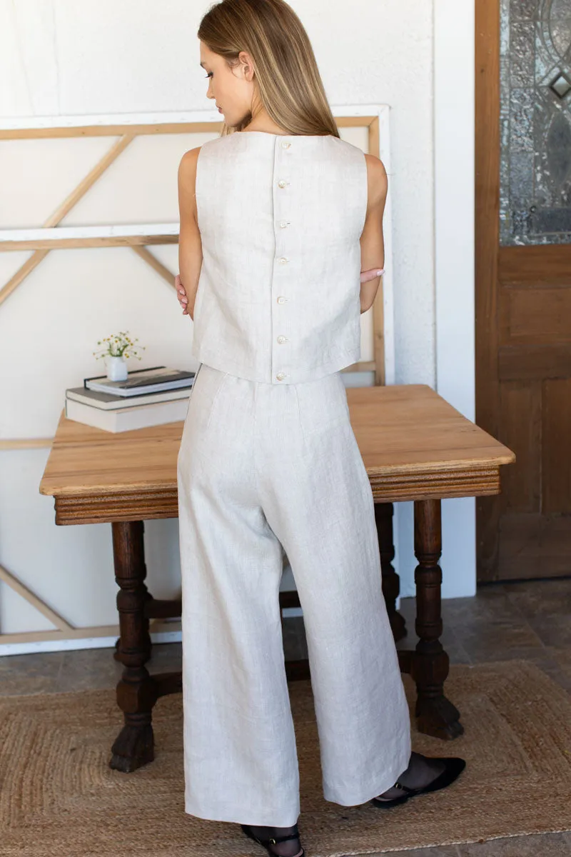 Studio Pant 2 - Natural Herringbone Twill sold by Emerson Fry product image thumbnail 2