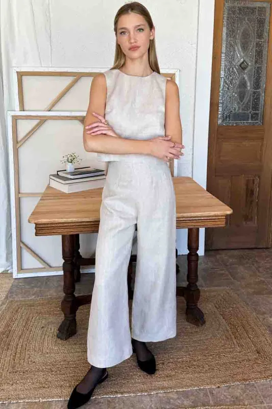 Studio Pant 2 - Natural Herringbone Twill made by Emerson Fry