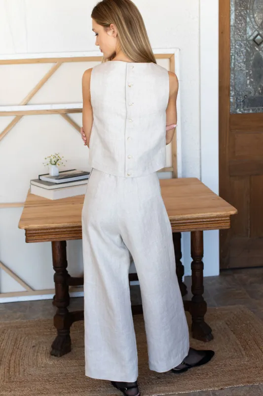 Studio Boxy Top - Natural Herringbone Twill made by Emerson Fry