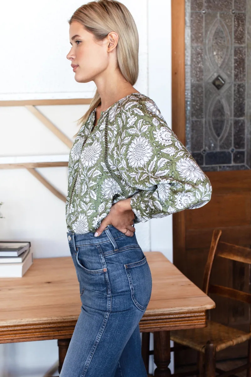 Lucy Heirloom Blouse - Arles Gothic Olive sold by Emerson Fry product image thumbnail 4