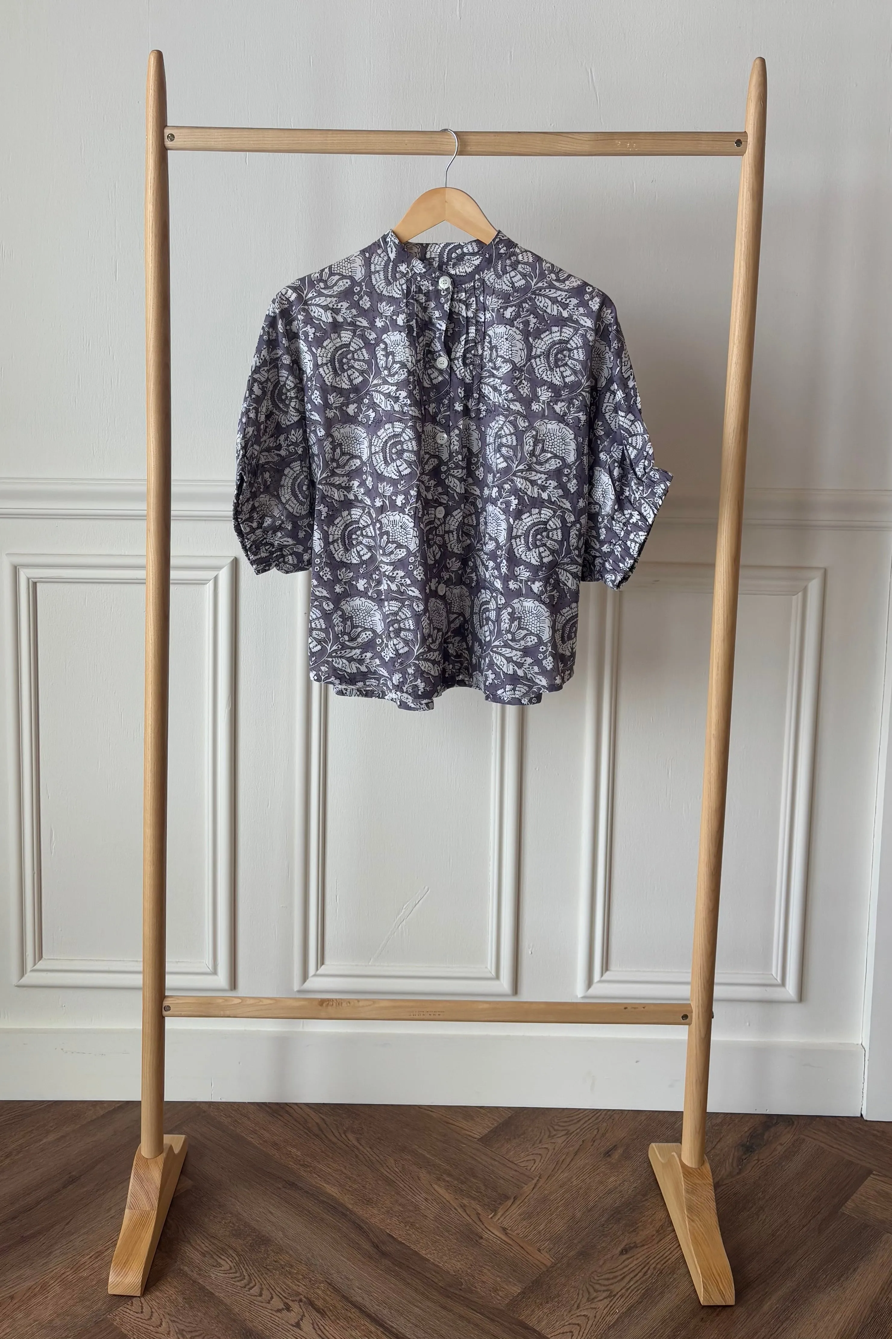 Mandarin Collar Top - Cassis Orchid Organic sold by Emerson Fry product image thumbnail 3